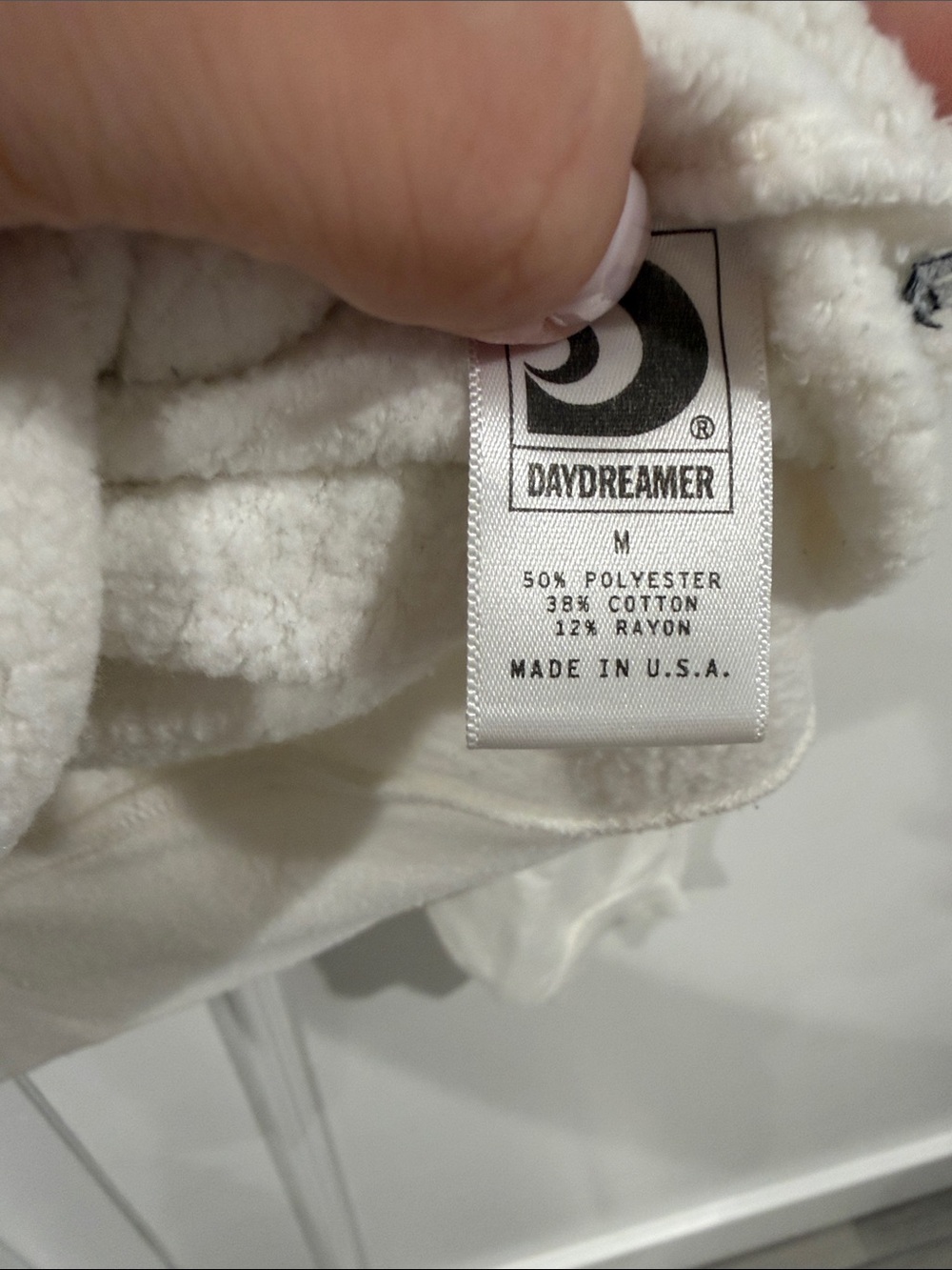 Daydreamer Cream Crewneck Sweatshirt with Black Logo Tag - Picture 4 of 5